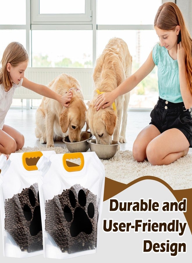 Beeveer 10 Lbs Dog Food Storage Containers 4 Pcs Dog Food Travel Bags and 4 Pcs Silicone Funnel, Pet Portable Containers with Pour Spout to Keep Fresh for Cereal, Dogs, Cats, Bird Seed - Image 5