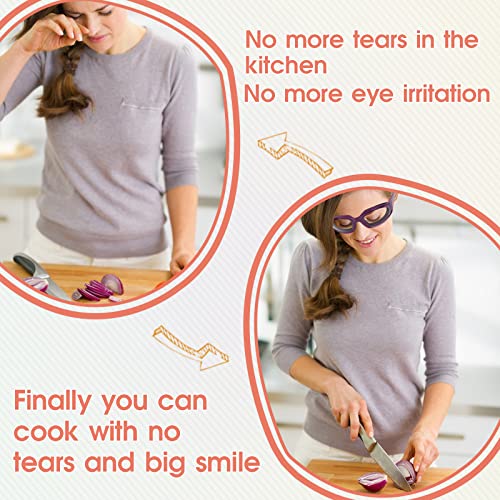 shenghang Onion Goggles Kitchen Grilling Glasses Tear Free Saftey Glasses for Kitchen Dustproof Anti fog Windproof (black) - Image 2