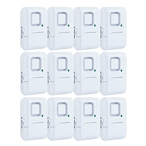 UltraPro Personal Security Window and Door Alarm 12 Pack DIY Protection Burglar Alert Wireless ChimeAlarm Easy Installation Home Security Ideal for Home Garage Apartment White 45989 - Image 1