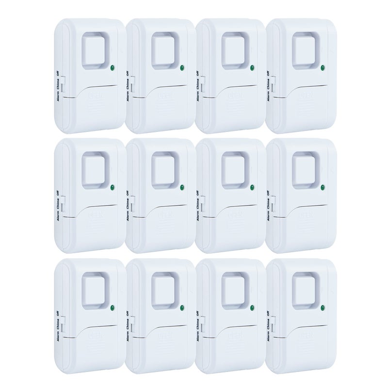 UltraPro Personal Security Window and Door Alarm 12 Pack DIY Protection Burglar Alert Wireless ChimeAlarm Easy Installation Home Security Ideal for Home Garage Apartment White 45989 - Image 2
