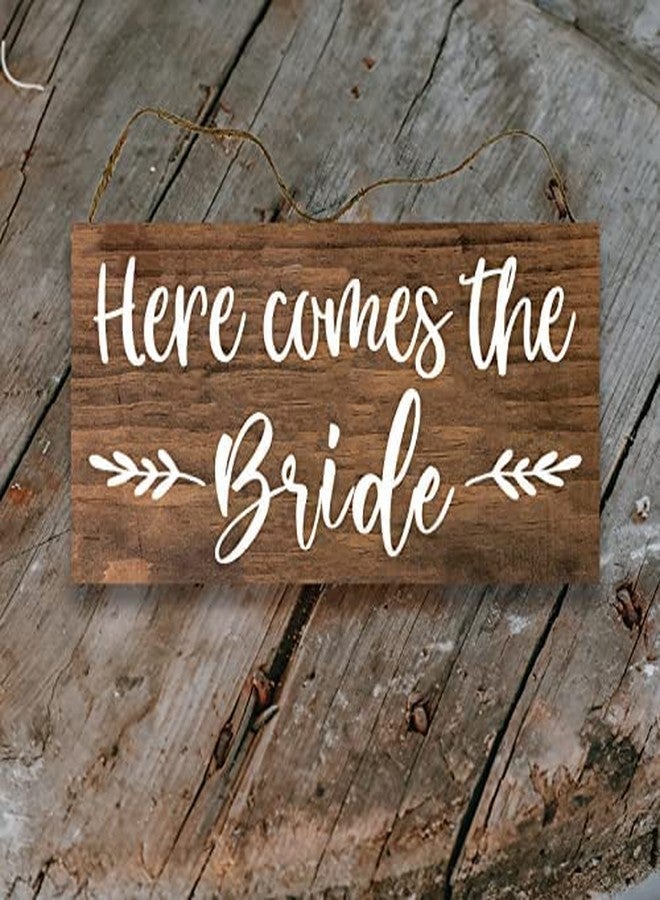 Agriism Here Comes Your Bride Sign - Wooden Sign - Ring Bearer Sign - Wedding Wood Sign 12x6 Inch 30x15 cm - Image 1