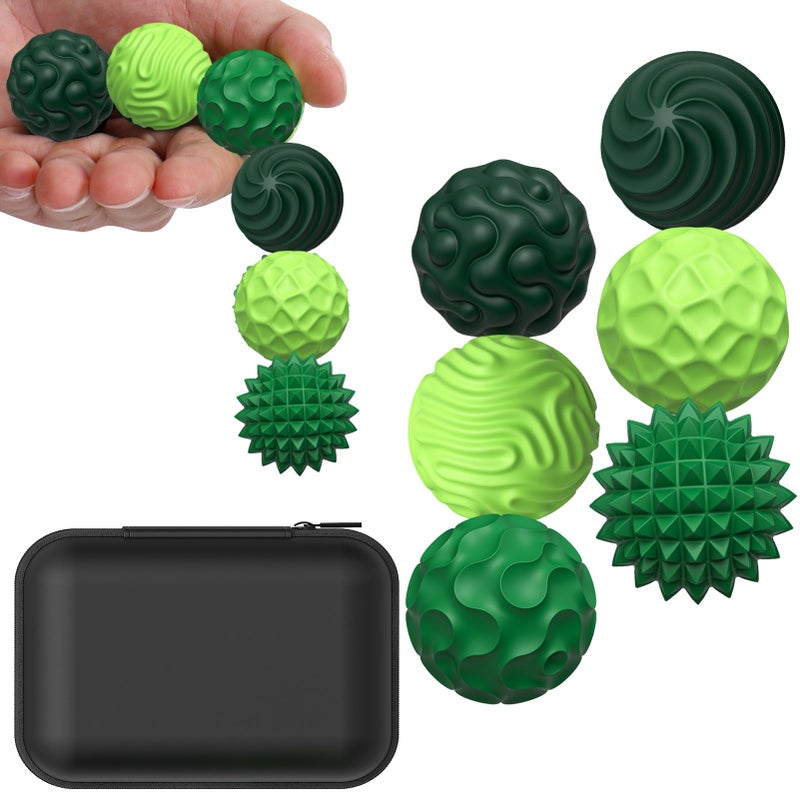 BUSOHA Silicone Fidget Balls 6 Pack New Grade Fidget Toys Stress Balls for Adults Sensory Stone Travel Toys for CalmingAutism and ADHDGifts for Teens - Image 3