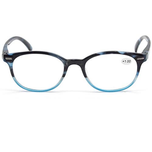 MODFANS Reading Glasses 1.25 Women 3 Pack Spring Hinge Fashion Round Stylish for Reading with Pouch - Image 3