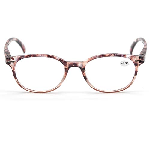 MODFANS Reading Glasses 1.25 Women 3 Pack Spring Hinge Fashion Round Stylish for Reading with Pouch - Image 4