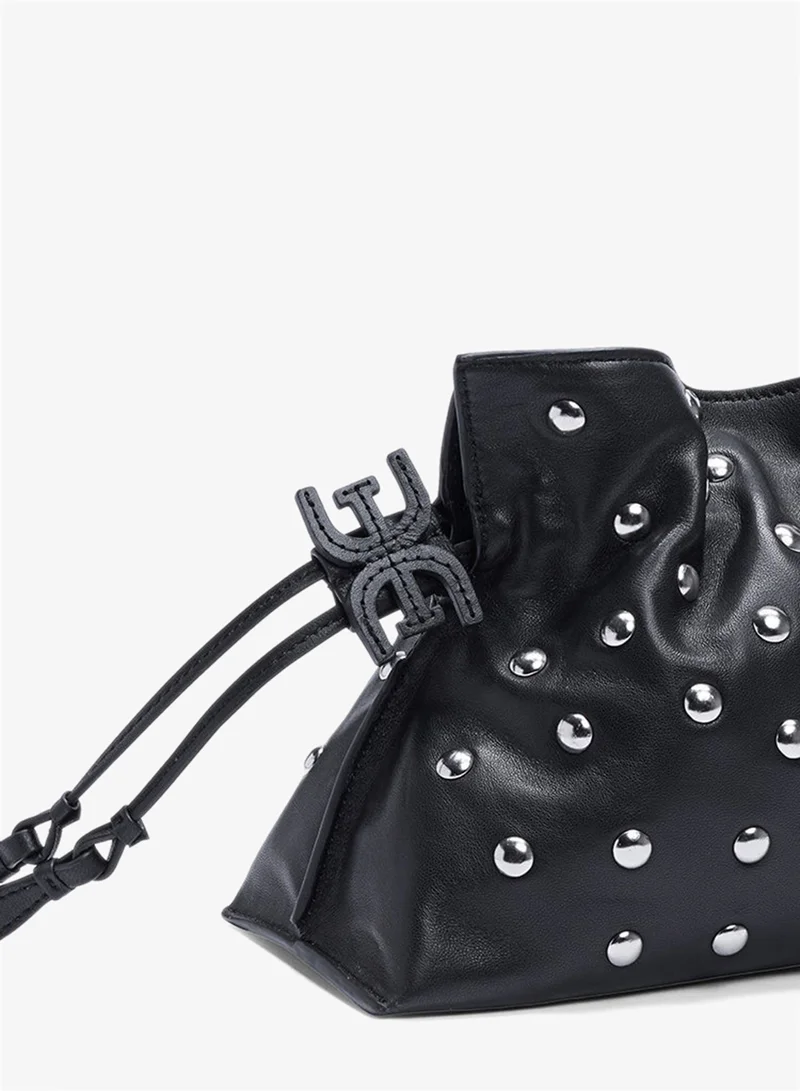 Sam Edelman Black Poppy Oversized  Drawstring Clutch for Women | Best Price UAE