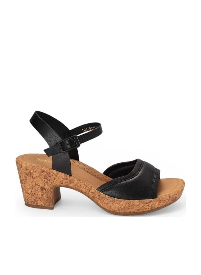Bata Block‑Heel Sandals with Adjustable Back Strap