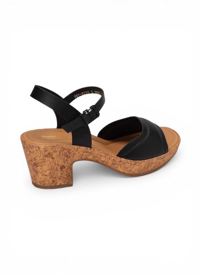 Bata Block‑Heel Sandals with Adjustable Back Strap - Image 3