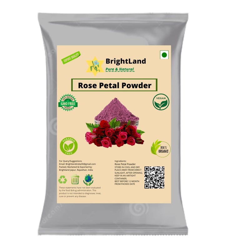 Brightland Multani Mitti powder Sandalwood Orange Peel Neem Rose Amla Reetha Shikakai Bhringraj Hibiscus powder face packhair pack 40g Each 400gm - Image 4