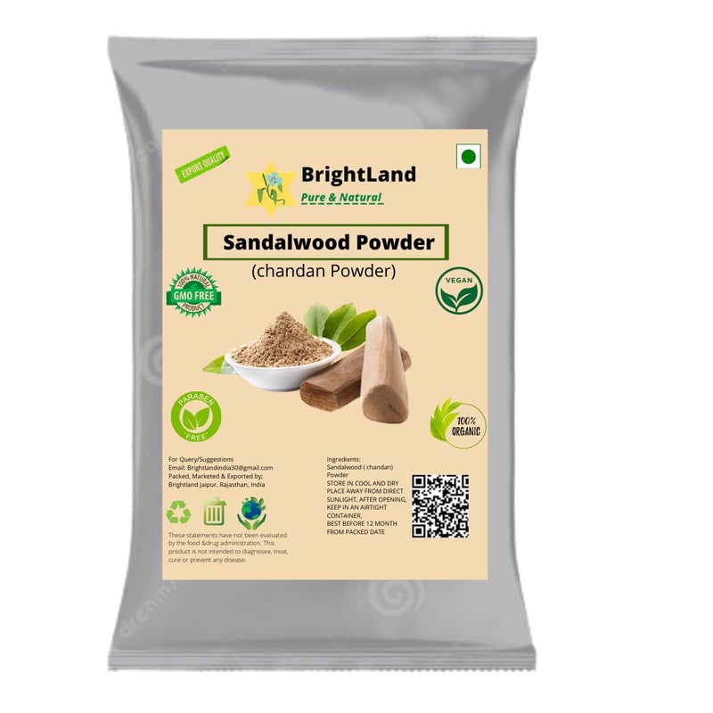 Brightland Multani Mitti powder Sandalwood Orange Peel Neem Rose Amla Reetha Shikakai Bhringraj Hibiscus powder face packhair pack 40g Each 400gm - Image 2