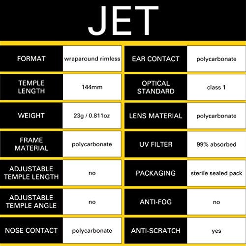 Caterpillar CSA-JET-104 Filter Category 2-1.4 Smoke Lens Safety Glasses, Small - Image 3
