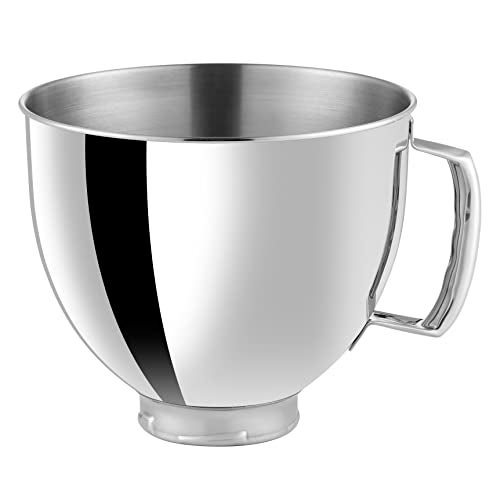 ULTICOR 5 QT Stainless Steel Mixer Bowl Compatible With KITCHENAID TILT-HEAD STAND MIXERS 4.5-Quart (4.3 L) And 5-Quart (4.7 L) (Stainless Steel Polished) - Image 1