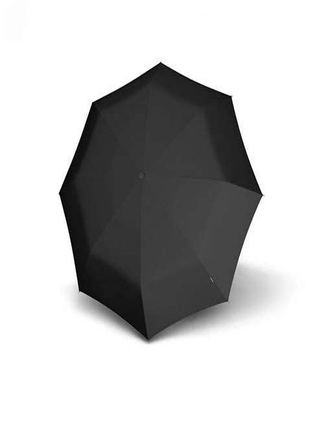 EXEMARTZ Black Umbrella for Rain and Sun Rays Protection for Girls/Boys | with UV Coated Inner Layer | Round Handle | 1 pc, Solid 2 fold Windproof Umberalla - Image 2