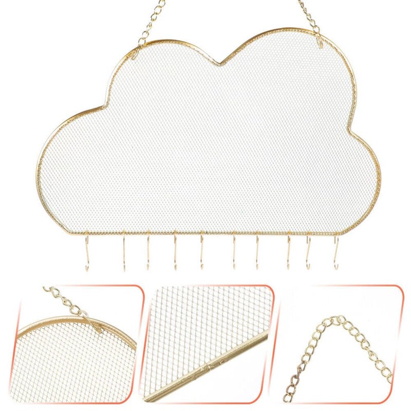 Kresal Hanging Jewelry Orgnizer Wall Mounted Metal Earring Necklaces Display Mesh Jewellry Holder Bracelet Storage Racks Gift for Girl Women - Image 2