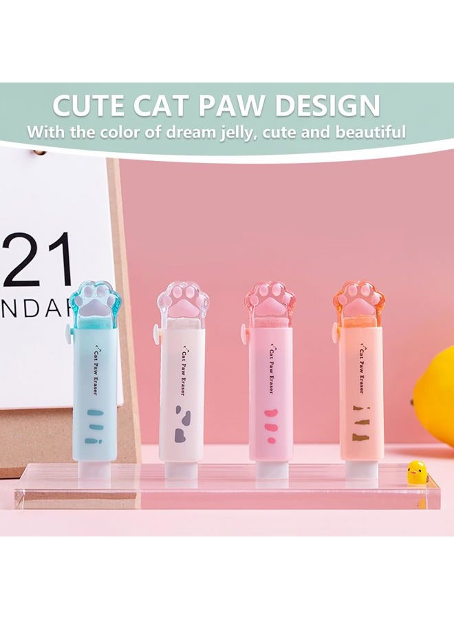 PANDENNER Retractable Pencil Eraser, Cute Erasers,Gradient Jelly Eraser,Suitable for School Home Office Supplies, 4Pcs (Eraser-BLFC) - Image 3