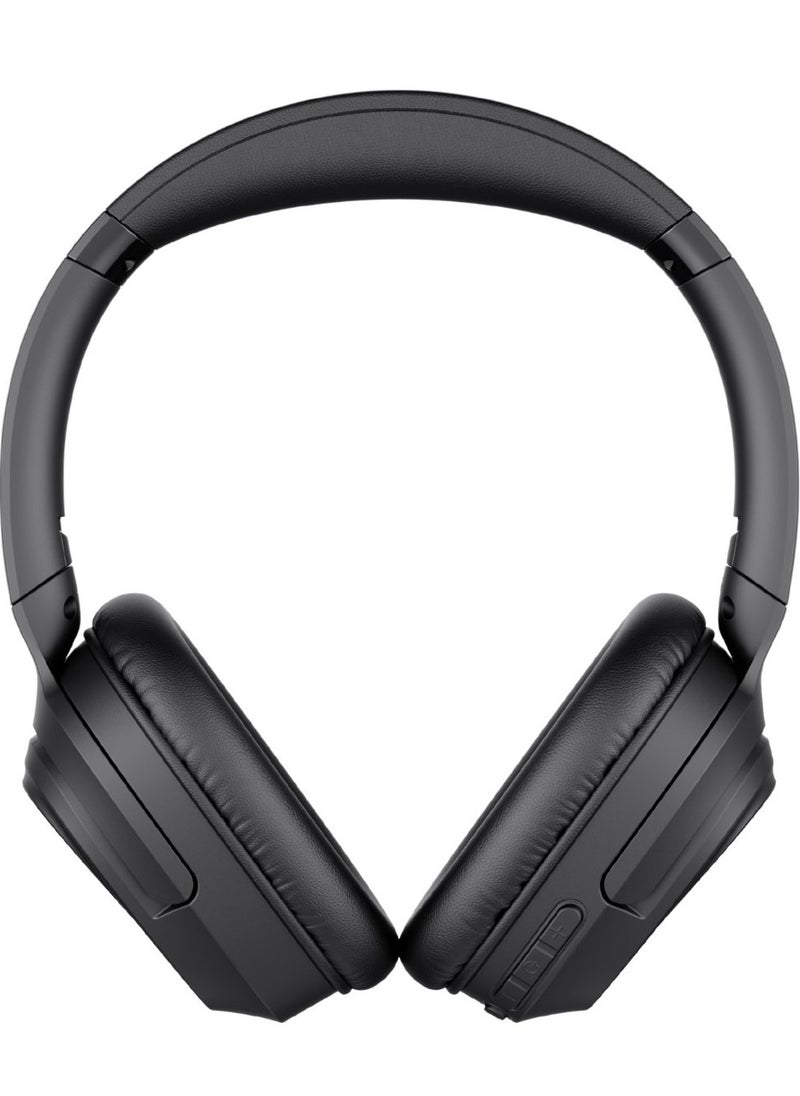 Wireless Bluetooth Headphones with 50H Playtime, Stereo Sound, Foldable Over-Ear Design, USB-C Fast Charging, 40mm Drivers, Game Mode, Noise-Isolating Cushions, Built-in Mic, AUX Mode, Ergonomic Comfort Fit, for Music, Work, Calls, Travel, Study & Gaming (Black)
