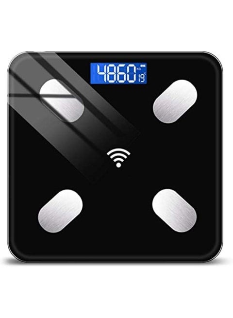 ميزان الدهون الذكي بتقنية البلوتوث مع تطبيق | ميزان الوزن ومؤشر كتلة الجسم الرقمي | شحن USB | محلل تكوين الجسم | شاشة LCD عالية الدقة