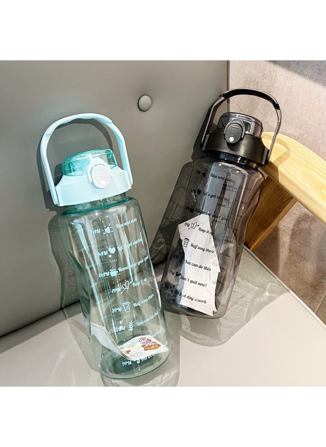 Generic - New Cross-border Sports Kettle Large Cup Set Small Cup Three-piece Set Four-piece Set Plastic Parent-child Outdoor Water Cup-Color:Black-Capacity:800ml - Image 1