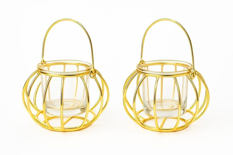 CentraLit فوانيس معلقة لتزيين ديوالي | حامل شمعة شاي زجاجي | لمسة ديكور منزلي للمهرجانات | هدية عودة لمناسبة تدشين المنزل | قطعة زخرفية صغيرة لديوالي والهدايا - Image 2