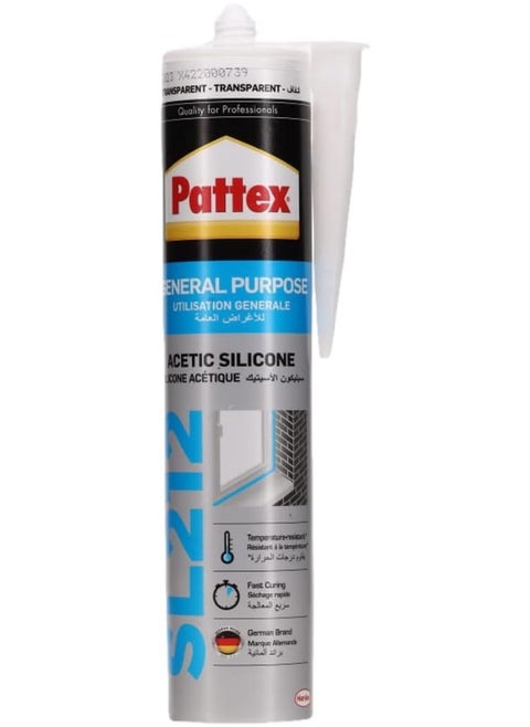 Pattex Sl212 Transparent Silicone, 280 Ml