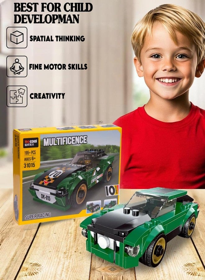 Elecart Racing Car Building Blocks Set | 195+ PCS STEM Construction Kit | 10 in 1 DIY Models | Educational Engineering Toy for Kids 6+ - Image 4
