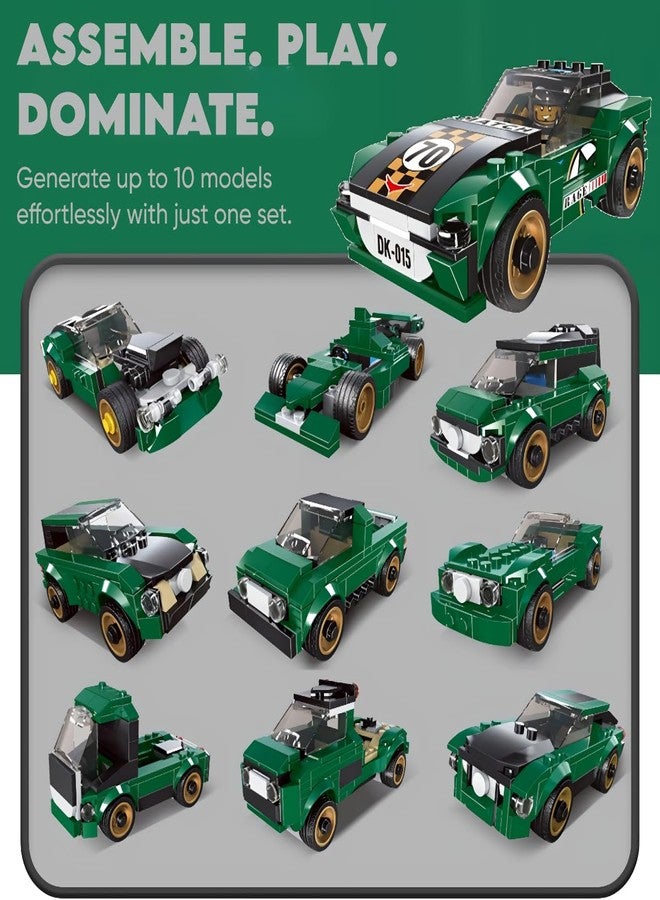 Elecart Racing Car Building Blocks Set | 195+ PCS STEM Construction Kit | 10 in 1 DIY Models | Educational Engineering Toy for Kids 6+ - Image 2
