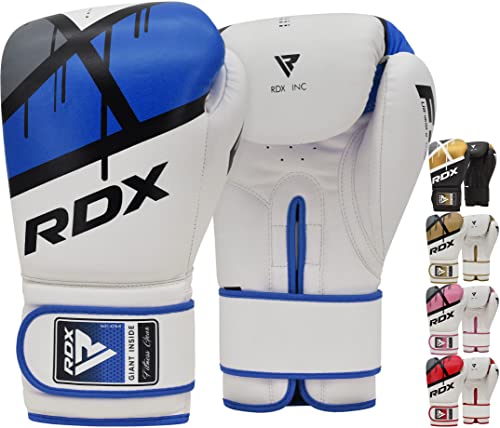 RDX Boxing Gloves EGO, Sparring Muay Thai Kickboxing MMA Heavy Training Mitts, Maya Hide Leather, Ventilated, Long Support, Punching Bag Workout Pads, Men Women Adult 8 10 12 14 16 oz - Image 4