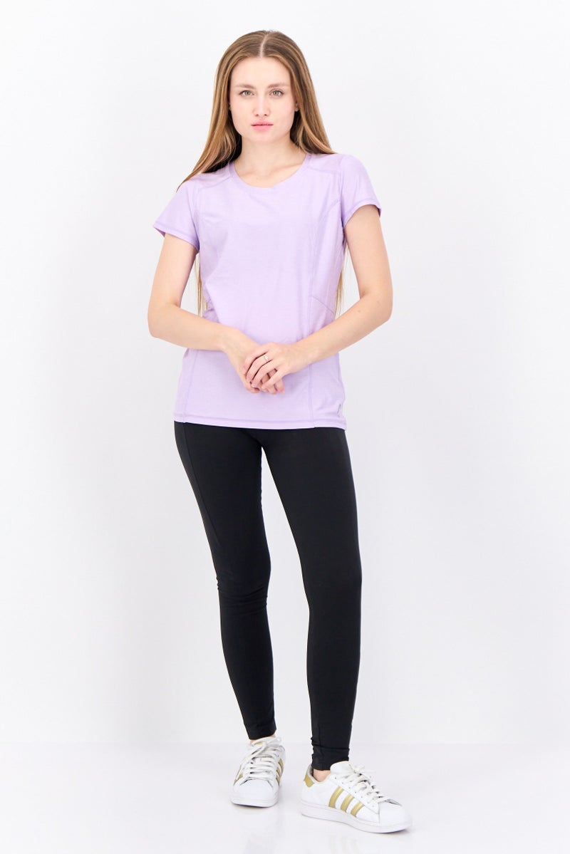 HEAD Women Sportswear Fit Short Sleeves Training T-Shirt, Lavender  - Image 2