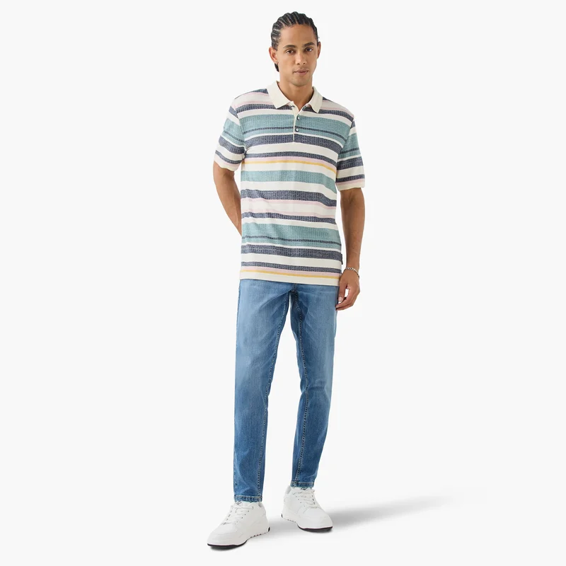 Lee Cooper Lee Cooper Skinny Fit Jeans with Button Closure and Pockets