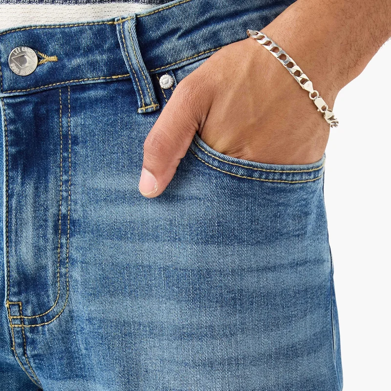 Lee Cooper Lee Cooper Skinny Fit Jeans with Button Closure and Pockets