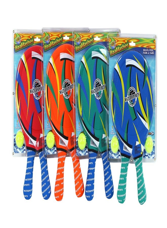 Stream Machine Water Sports Itza Masher Water Paddle and Ball Set of 2 - Water Resistant Outdoor Games - Family Friendly Pool Toys (Colors May Vary) - Image 2