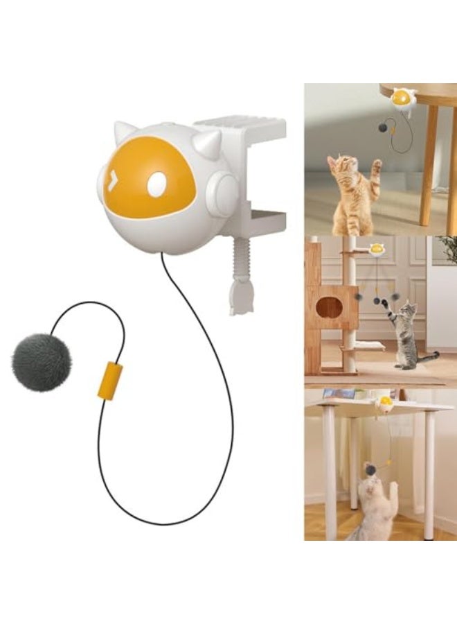 Self-Moving Cat Toy with Fluffy Ball, Automatic Random Motion for Indoor Cats, No Installation Needed, Battery Operated (2 AAA Required) - Image 2