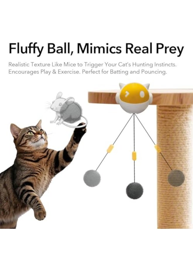 Self-Moving Cat Toy with Fluffy Ball, Automatic Random Motion for Indoor Cats, No Installation Needed, Battery Operated (2 AAA Required) - Image 5