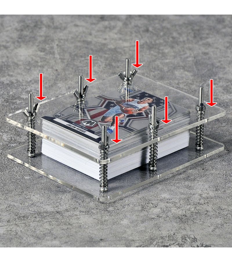 Transparent Acrylic Poker Card Presser Restoration Straightening Tool for Games Metallic Finish - Image 3