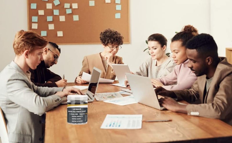 Lifreer 1.3mm Unbreakable Pencil Refills (740 Pcs), 2 Premium Erasers, Long Lasting HB Pencil Lead for Students & Professionals - Image 5