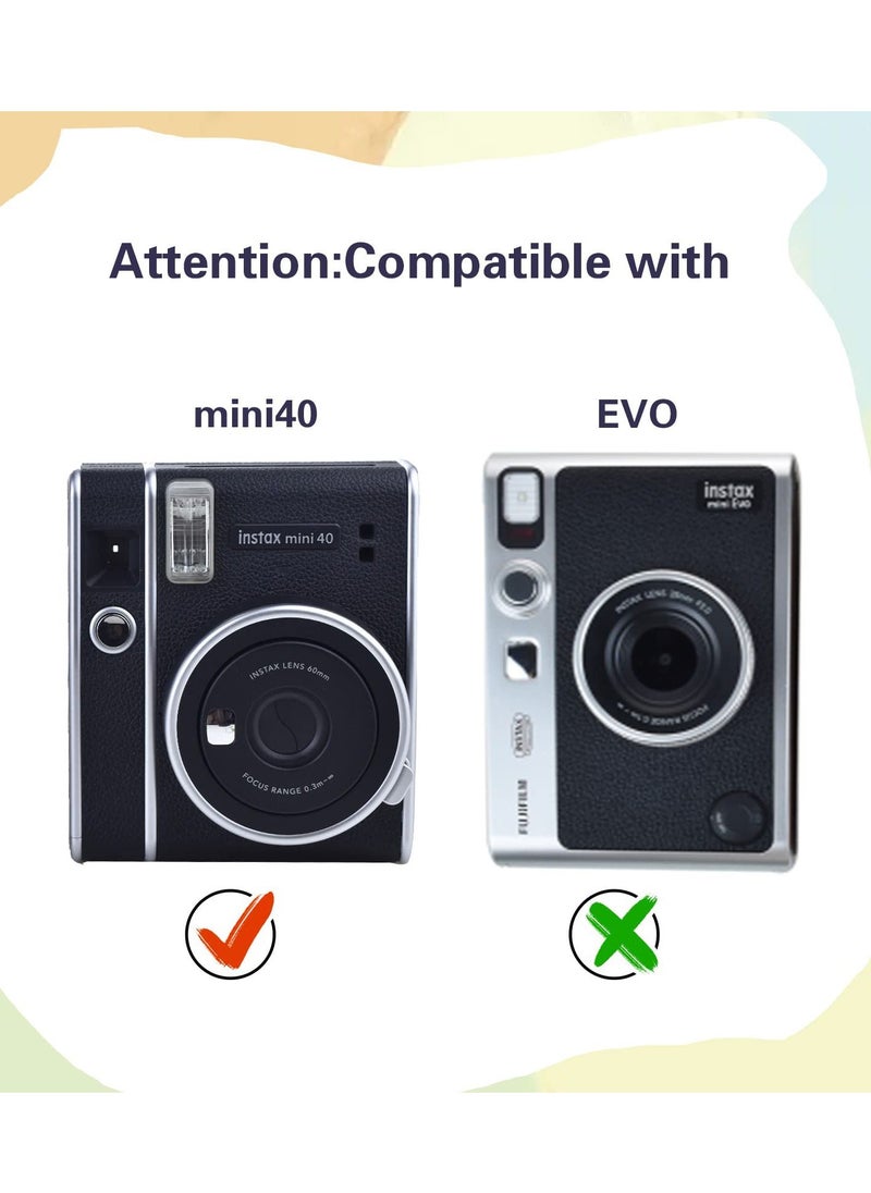 Excefore - Ransparent Case, Crystal Hard PVC Clear Case with Shoulder Strap, Protective Case Clear Compatible with Fujifilm Instax Mini 40 Instant Camera/Polaroid Mini 40 Camera - Image 1