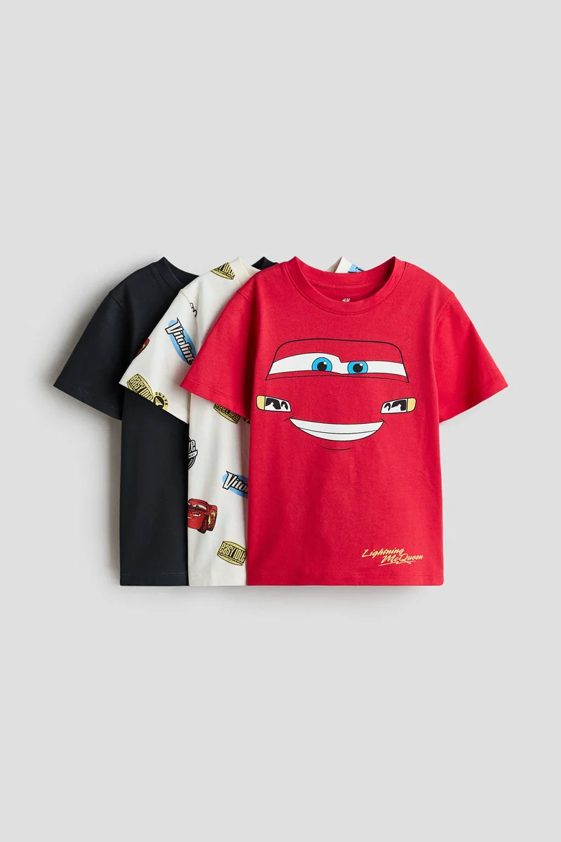 H&M 3-pack printed T-shirts