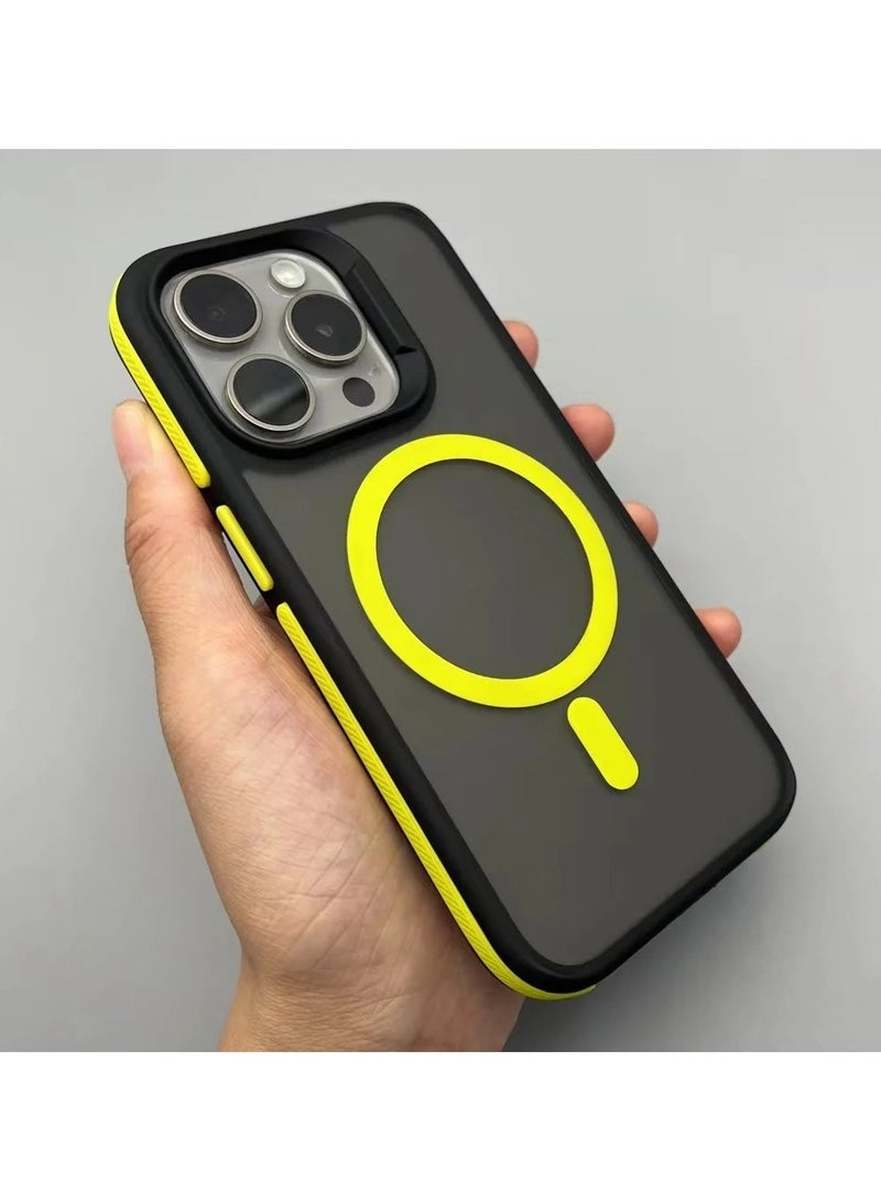 ارواق غطاء حماية مغناطيسي غير لامع شفاف مضاد للصدمات لأجهزة آيفون مع دعم الشحن اللاسلكي وحواف واقية - Image 2