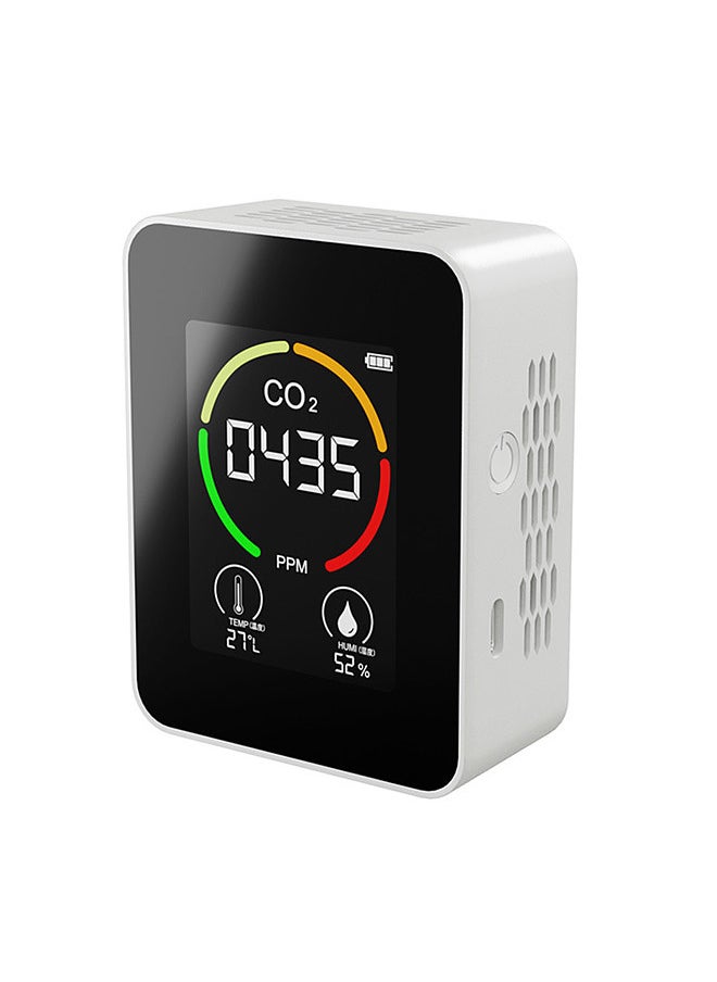 Generic CO2 Air Detector Carbon Dioxide Detector Agricultural Production Greenhouse CO2 Monitor White  - Image 1