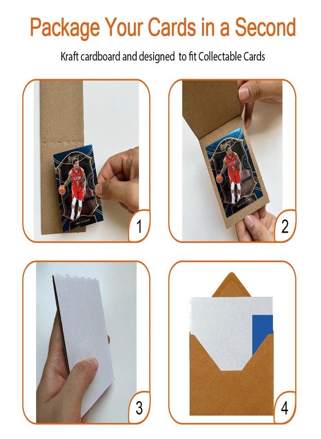 ANSSDO 96 Packs Sleeves for Sports Card Protectors, 3" x 4.5" Cardboard Sheets for Trading Card Folders, Mail Shipping Stiffeners, Insert (96 Packs) - Image 5