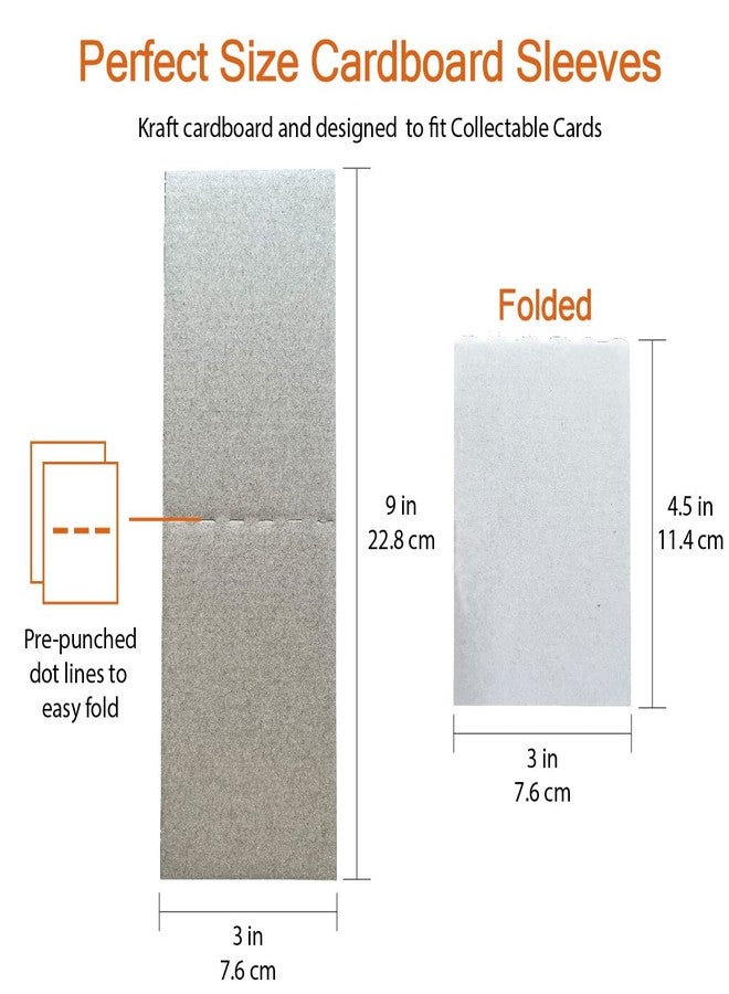 ANSSDO 96 Packs Sleeves for Sports Card Protectors, 3" x 4.5" Cardboard Sheets for Trading Card Folders, Mail Shipping Stiffeners, Insert (96 Packs) - Image 3