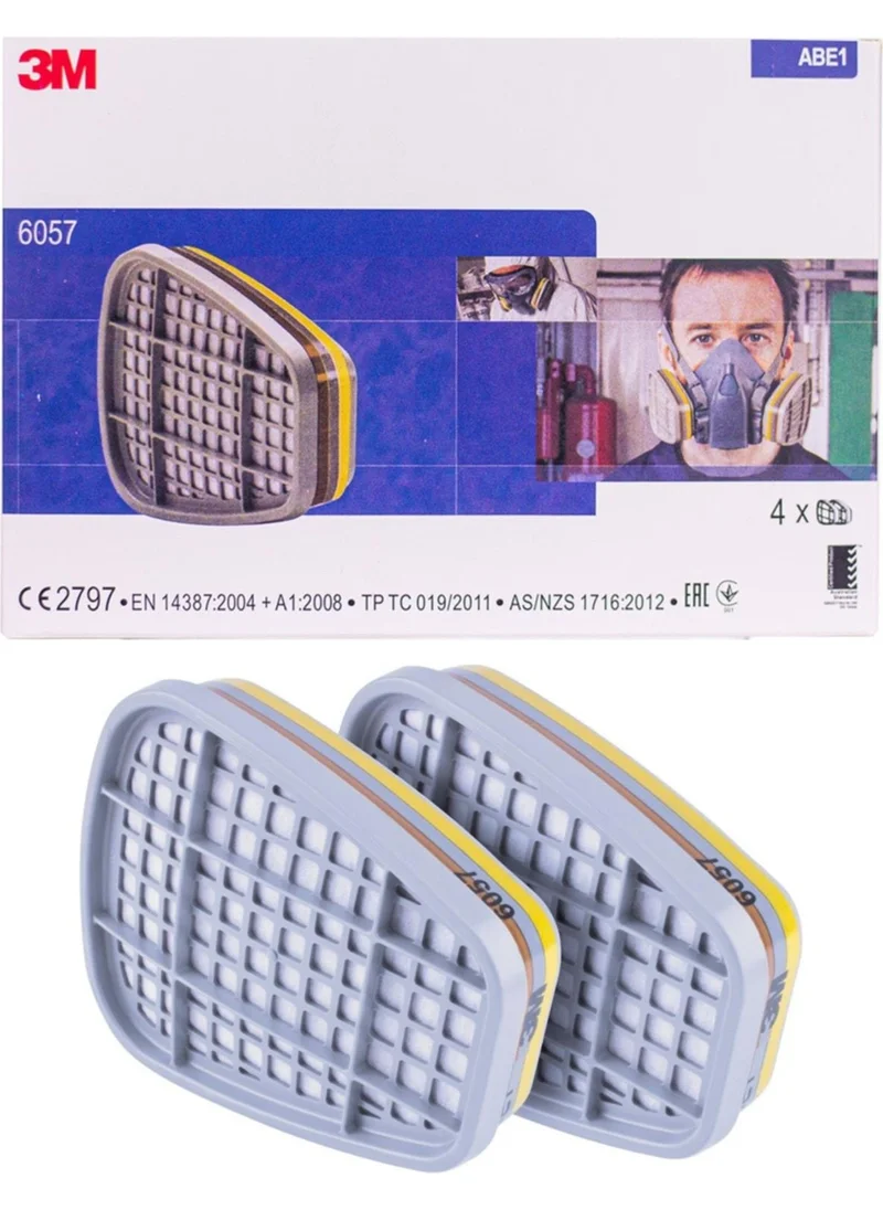 3M 6057 Abe1 Org. -Inorg. Acid Gas Steam Filter 1 Pair
