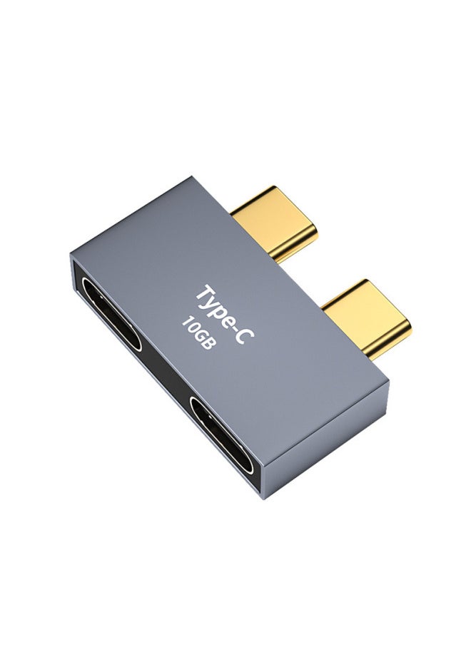 Generic - Suitable For Apple MacBook Notebook Double Typec Male To Female Adapter USB3.1 Dual Interface Fast Charging 100W-Interface Form:Double Type-C Male Turnmother - Image 1