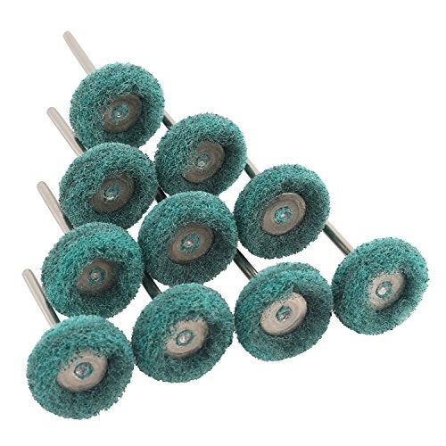 Futheda 40PCS 1" Stainless Steel Grit Finishing Abrasive Polishing Wheel Compound Buffing Wheels Set Pen Wire Brush Shank 25mm Compatible with Dremel Rotary Tool, 80, 150, 240, 300 (10PCS Each Grit) - Image 3