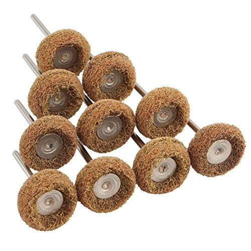 Futheda 40PCS 1" Stainless Steel Grit Finishing Abrasive Polishing Wheel Compound Buffing Wheels Set Pen Wire Brush Shank 25mm Compatible with Dremel Rotary Tool, 80, 150, 240, 300 (10PCS Each Grit) - Image 4