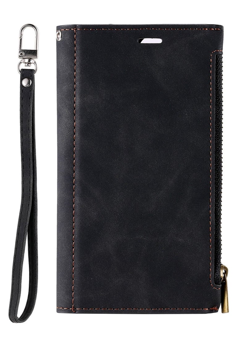 Suteni Flip Cover Card Slots Magnatic Leather Phone Case for Samsung - Image 1