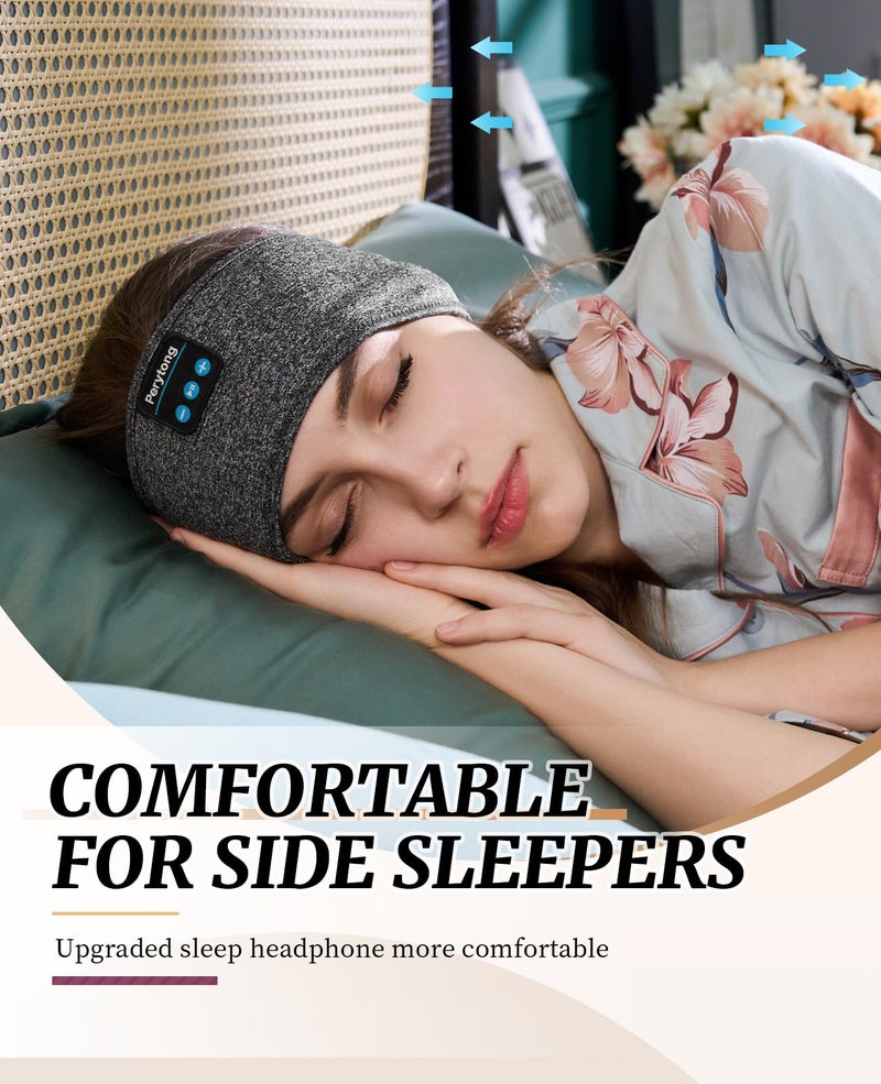 Perytong Sleep Headphones Wireless, Bluetooth Sports Headband Headphones with Ultra-Thin HD Stereo Speakers Perfect for Sleeping,Workout,Jogging,Yoga,Insomnia, Air Travel, Meditation - Image 3