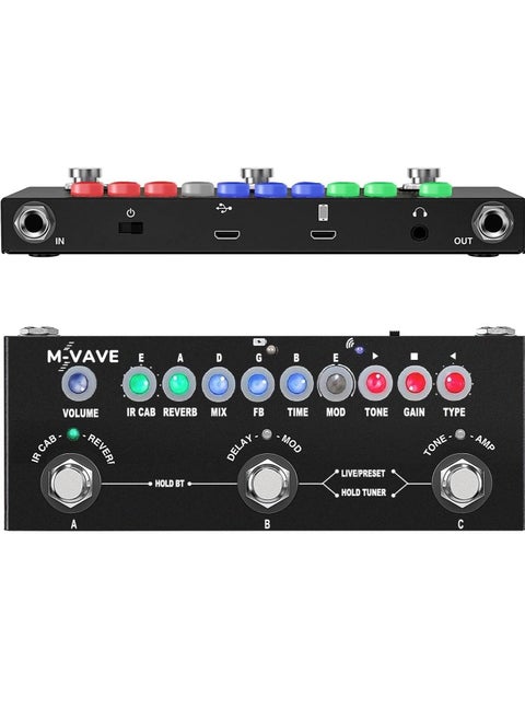 Multi Effects Guitar Pedal,Cube Baby Guitar Multi Effects Pedal Delay Chorus Phaser Reverb Effect Pedal