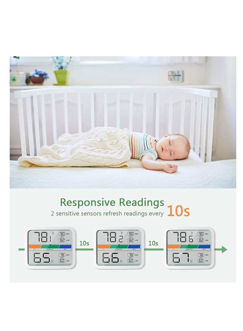 Excefore Hygrometer Indoor Thermometer, Room Humidity Gauge with Temperature, Digital Temperature and Humidity Monitor with Min and Max Records Indicator for Home Garage Greenhouse - Image 5