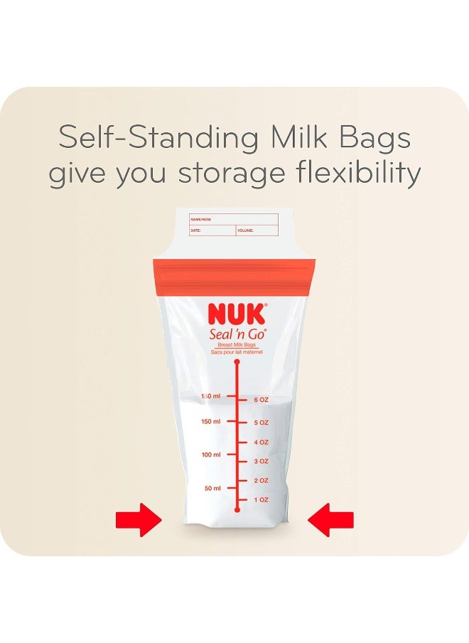 NUK NUK Simply Natural Seal n' Go Breast Milk Bags, 100 CT  - Image 3