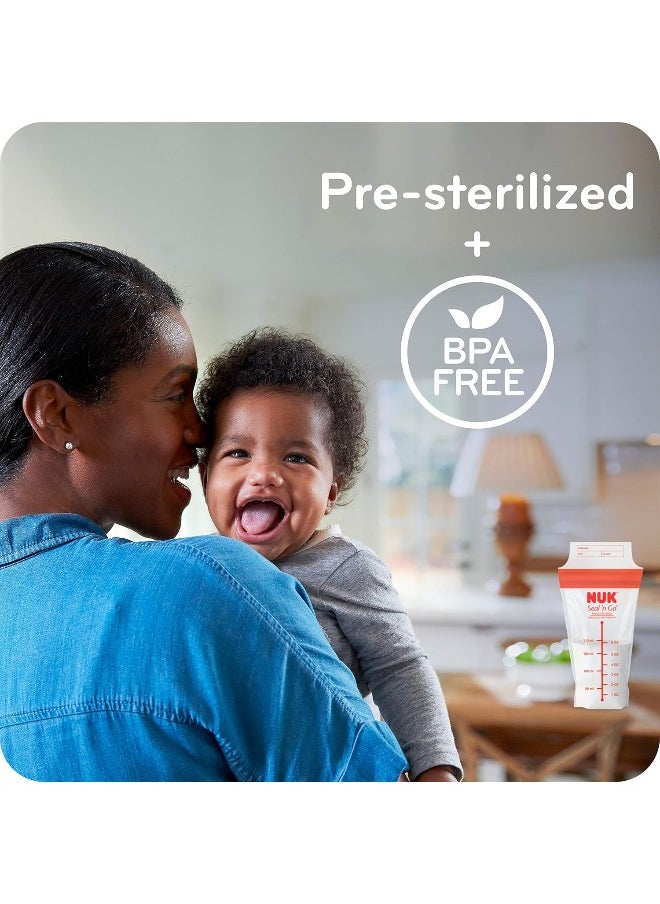 NUK NUK Simply Natural Seal n' Go Breast Milk Bags, 100 CT  - Image 5